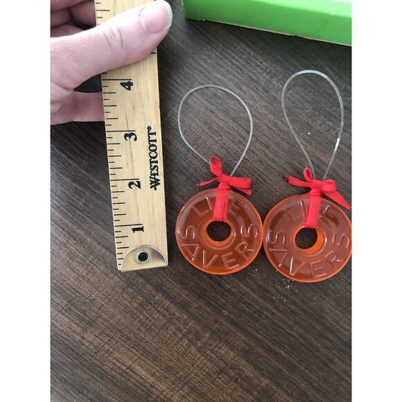 Life Savers Christmas Ornament 1988 Nabisco Candy Lifesaver VTG 2 Small 2 Big - Picture 3 of 7